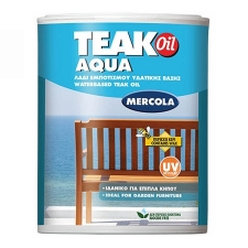 MERCOLA Teak Oil Aqua Προστατευτικό Λάδι Ξύλου Υδατικής Βάσης Άχρωμο