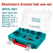 TOTAL TACSH0092 Ποτηροτρύπανα Μετάλλου Ηλεκτρολόγων Σετ 9τμχ Bi-Metal 
