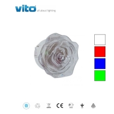 Φωτάκι Νυκτός 4 LED & Διακόπτη Τριαντάφυλλο