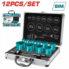 TOTAL TACSH1121 Ποτηροτρύπανα Μετάλλου Σετ 12τμχ 20-50mm σε Βαλίτσα