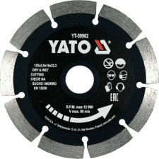 YATO YT-59962 Διαμαντόδισκος Μπετού Φ125 Υγράς & Ξηρής Κοπής