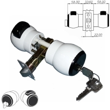 Κλειδαριά Ξενοδοχείου Μεταλλική Λευκή Nova Meroni N14 BO