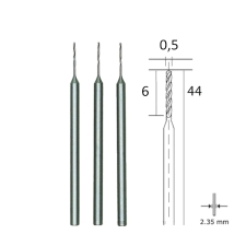 PROXXON 28864 3τμχ Τρυπάνια HSS 0,5mm