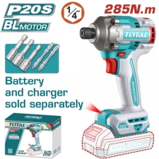 TOTAL TIRLI20281 Παλμικό Κατσαβίδι 285NM 20V Brushless SOLO Χωρίς Μπαταρία & Φορτιστή