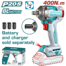 TOTAL TIWLI20401 Μπουλονόκλειδο 400nm 20V SOLO (Χωρίς Μπαταρία & Φορτιστή)