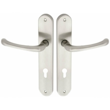 Πόμολα Εξώπορτας Πλάκα Φιξ Νίκελ Ματ Import Hellas 215