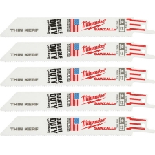 MILWAUKEE 48475182 5τμχ Λάμες Σπαθόσεγας για Μέταλλο 150mm 14TPI THIN KERF