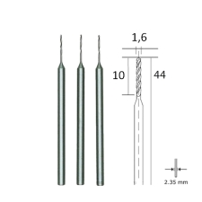 PROXXON 28858 3τμχ Τρυπάνια HSS 1,6mm
