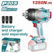 TOTAL TIWLI201351 Μπουλονόκλειδο Μπαταρίας 20V 1350Nm SOLO Χωρίς Μπαταρία & Φορτιστή