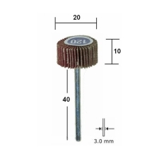 PROXXON 28984 Αξονάκι Γυαλόχαρτα σε Φύλλα Φ20x10 Κ120