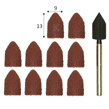 PROXXON 28987 10τμχ Γυαλόχαρτα Κώνοι Κουρουνδίου 9x13