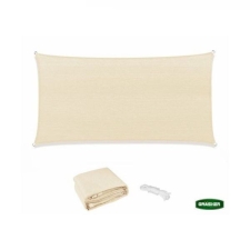 Πανί Σκίασης Ορθογώνιο Εκρού180gr/m² 3x4m με Κρίκους GRASHER 103617