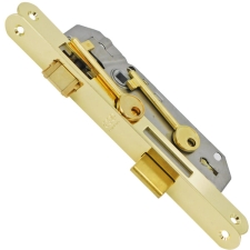 Κλειδαριά Μεσόπορτας AGB 90/45 Οβάλ Πλάκα Χρυσή